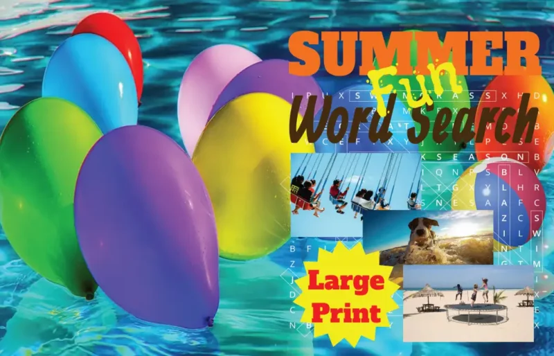Summer Fun Word Search Book - Large Print - Image 2
