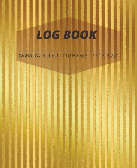 Log Book - Gold Vertical Stripe
